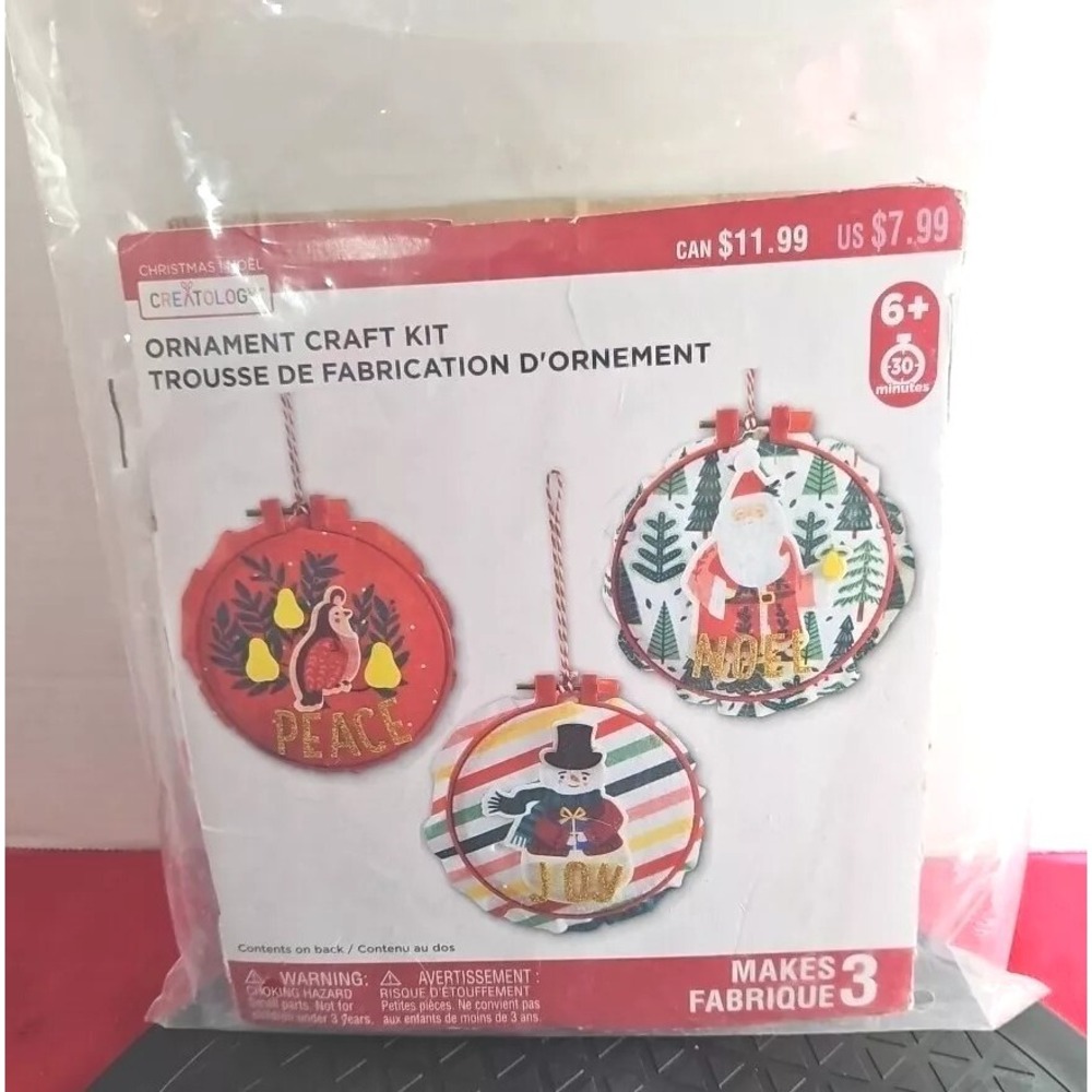 Creatology Christmas‎ Noel Craft Kit Makes 3 Fabric Ornaments